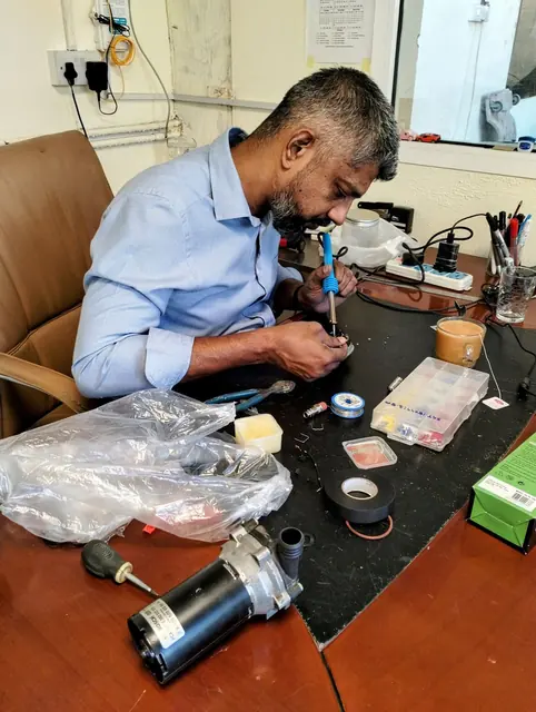Repairing an electrical component at the bench